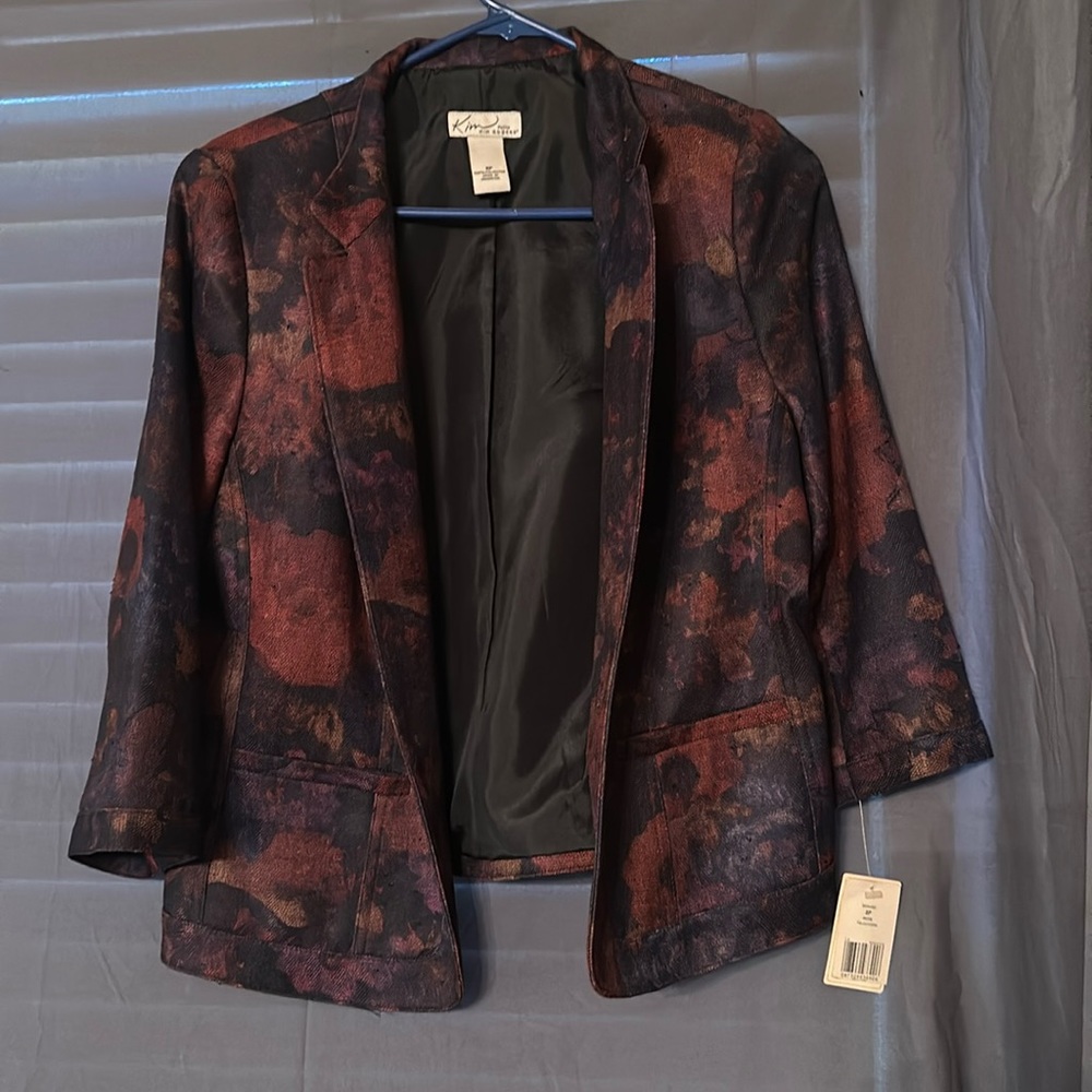 Brand new w tags Kim Rogers multi colored jacket